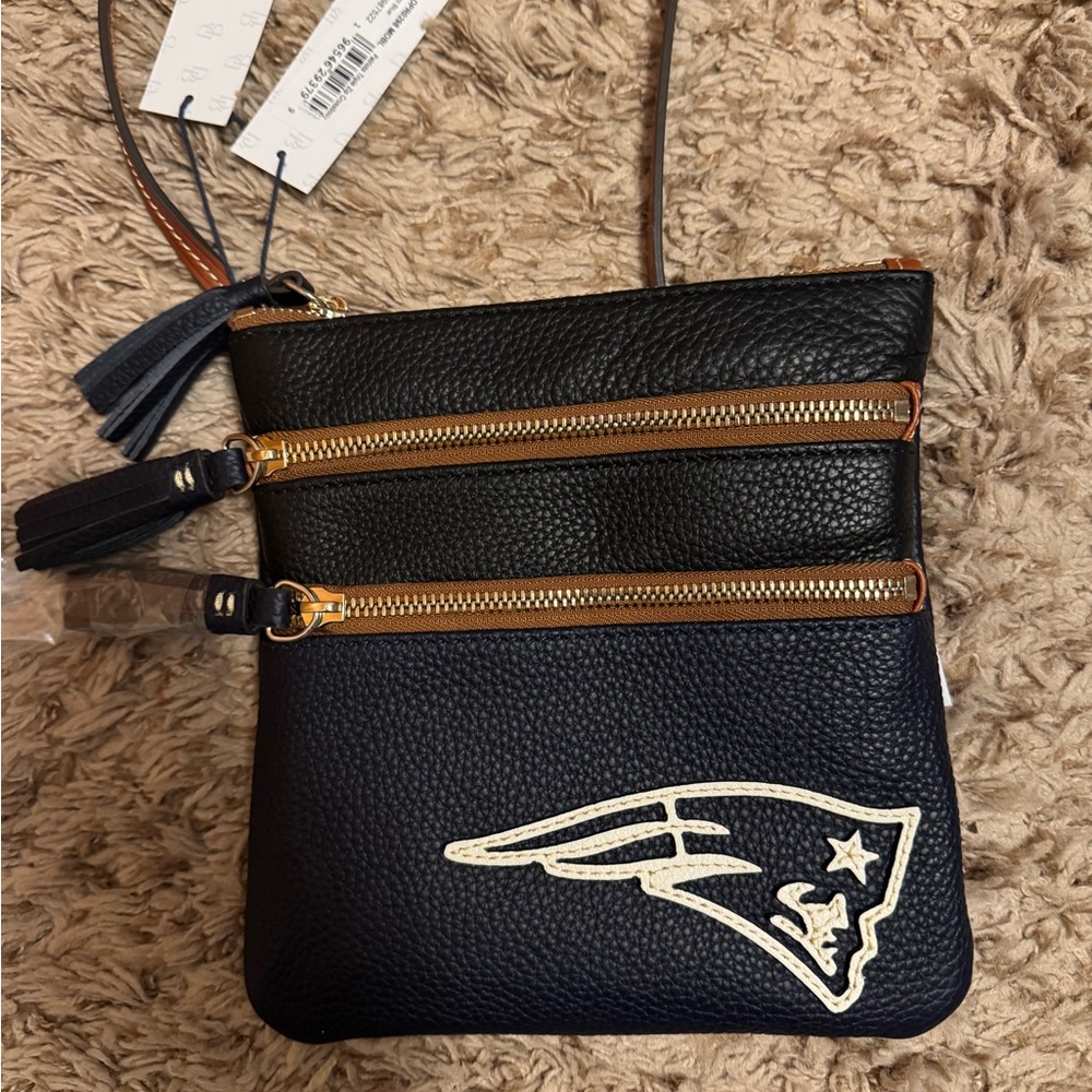 Dooney & Bourke Patriots triple zip dark navy